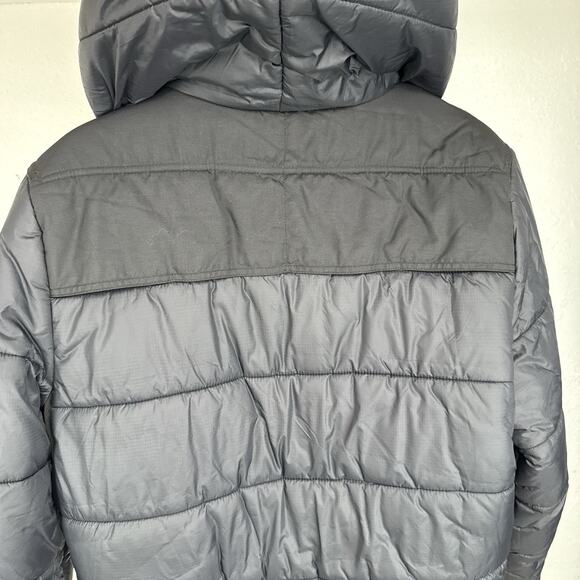 G Star Raw Whistler Hooded Bomber Puffer Coat Size Large Navy Nylon - Picture 11 of 15